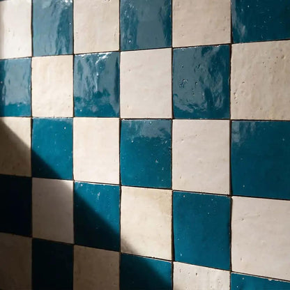Blu Zellige Glossy Zellige Tiles 4x4