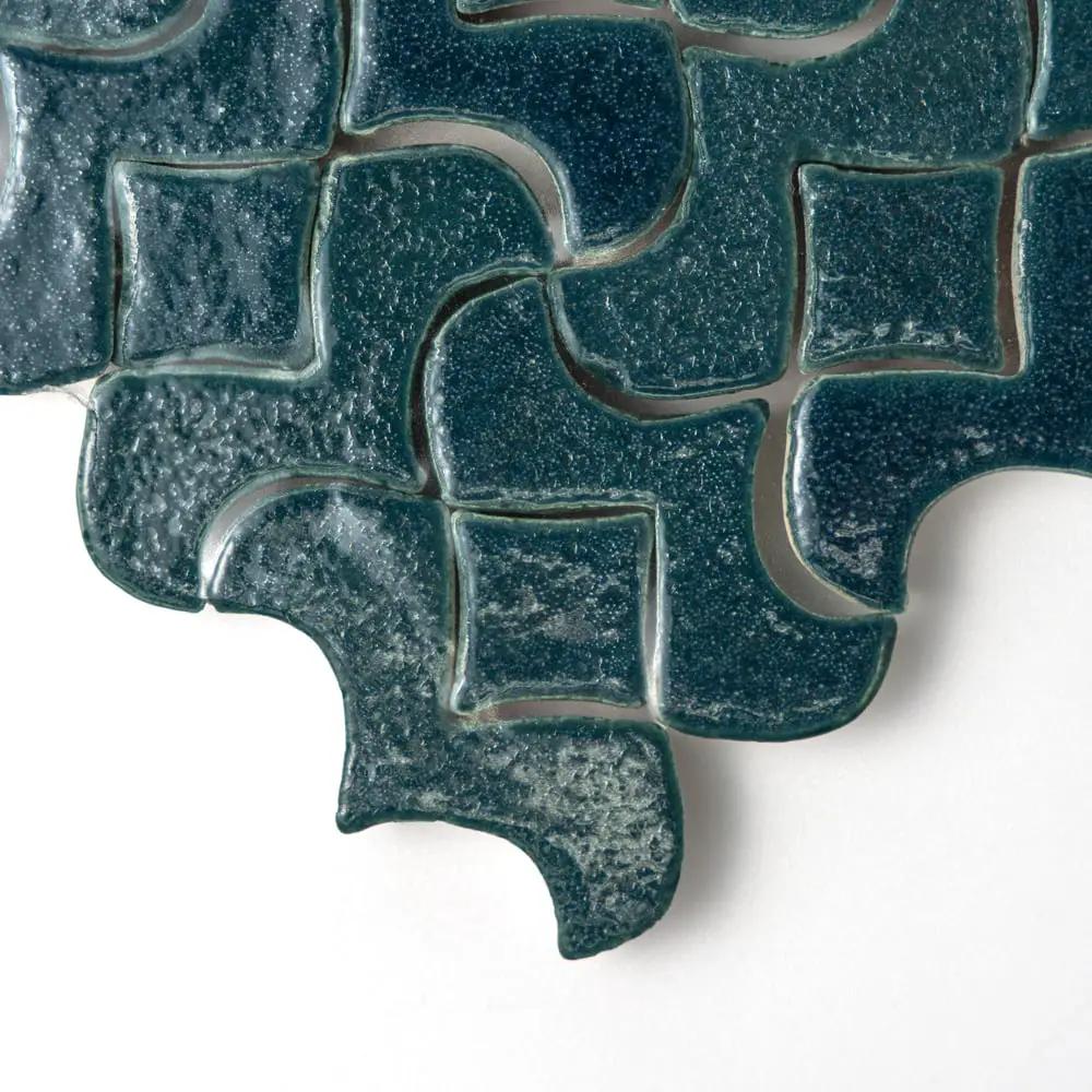 Blue Leather Alba Ceramic Accent Tiles 10 1/2x10 1/2