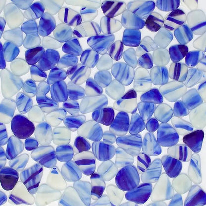 Blue Matte Beach Glass Mosaics 12x12