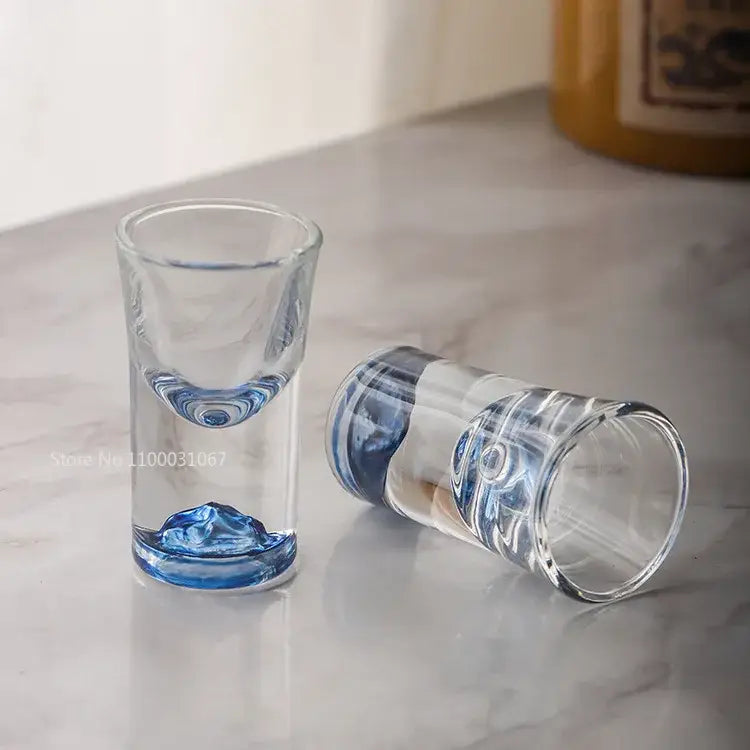 Blue mountain blue sake glass ice jug set dining room