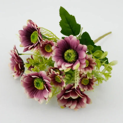 Blue peony and tea rose silk fake flowers – home garden decor