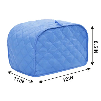 Blue quilted 4 slice toaster cover kitchen appliance protector