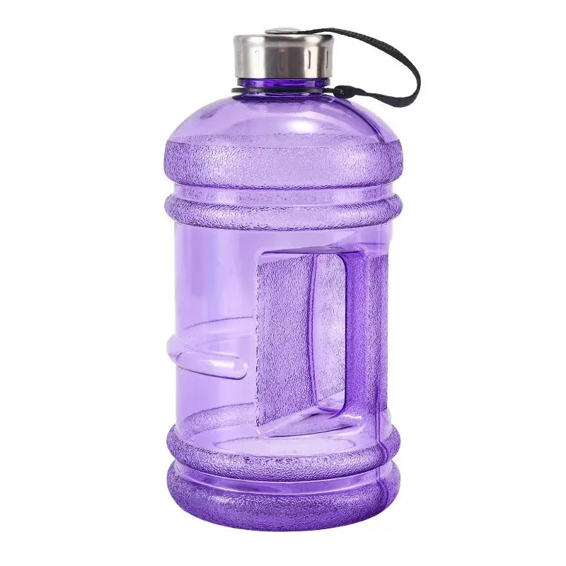 Blue translucent sports water bottle for fitness gym and kitchen