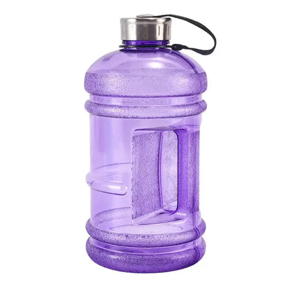 Blue translucent sports water bottle for fitness gym and kitchen