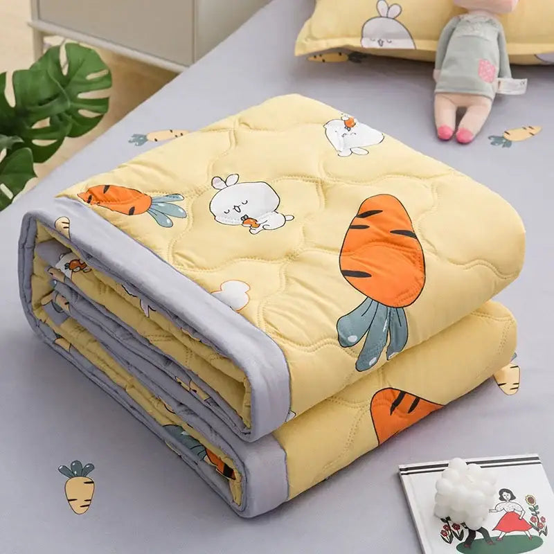 Blue whale best vacation daisy print quilt bedroom blanket