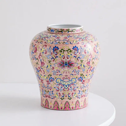 Blue white porcelain floral vase living room ceramic decor