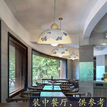 Blue white porcelain pendant chandelier dining room inflatable chef