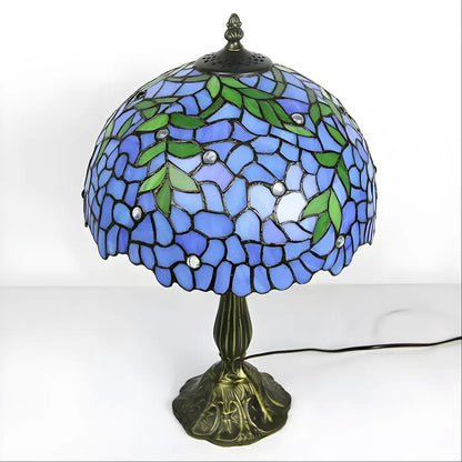 Blue Wisteria Glass Tiffany-Style Lamp