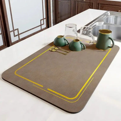 Blue & yellow dining table mat set kitchen decor