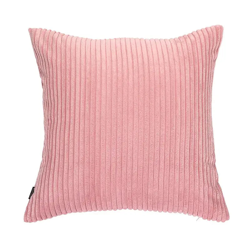 Blush pink & cream corduroy flocking pillow cover living room decor