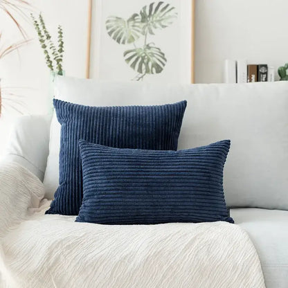 Blush pink & cream corduroy flocking pillow cover living room decor