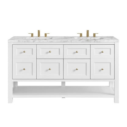 James Martin Breckenridge 60" Double Bathroom Vanity, Bright White