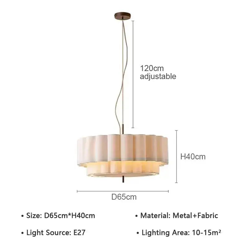Bohemia fabric chandelier pendant light for living room