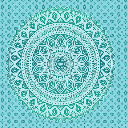 Bohemia room fabric poster beige floral mandala tapestry bedroom decor
