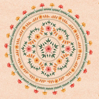 Bohemia room fabric poster beige floral mandala tapestry bedroom decor