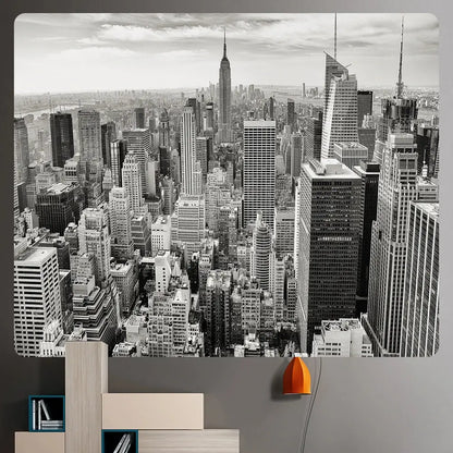 Bohemian art tapestry empire state cityscape living room blanket
