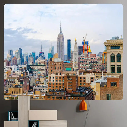 Bohemian art tapestry empire state cityscape living room blanket