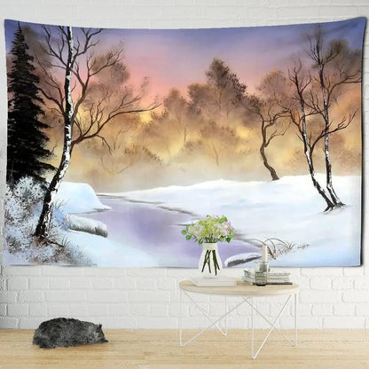 Bohemian autumn forest wall hanging living room forest