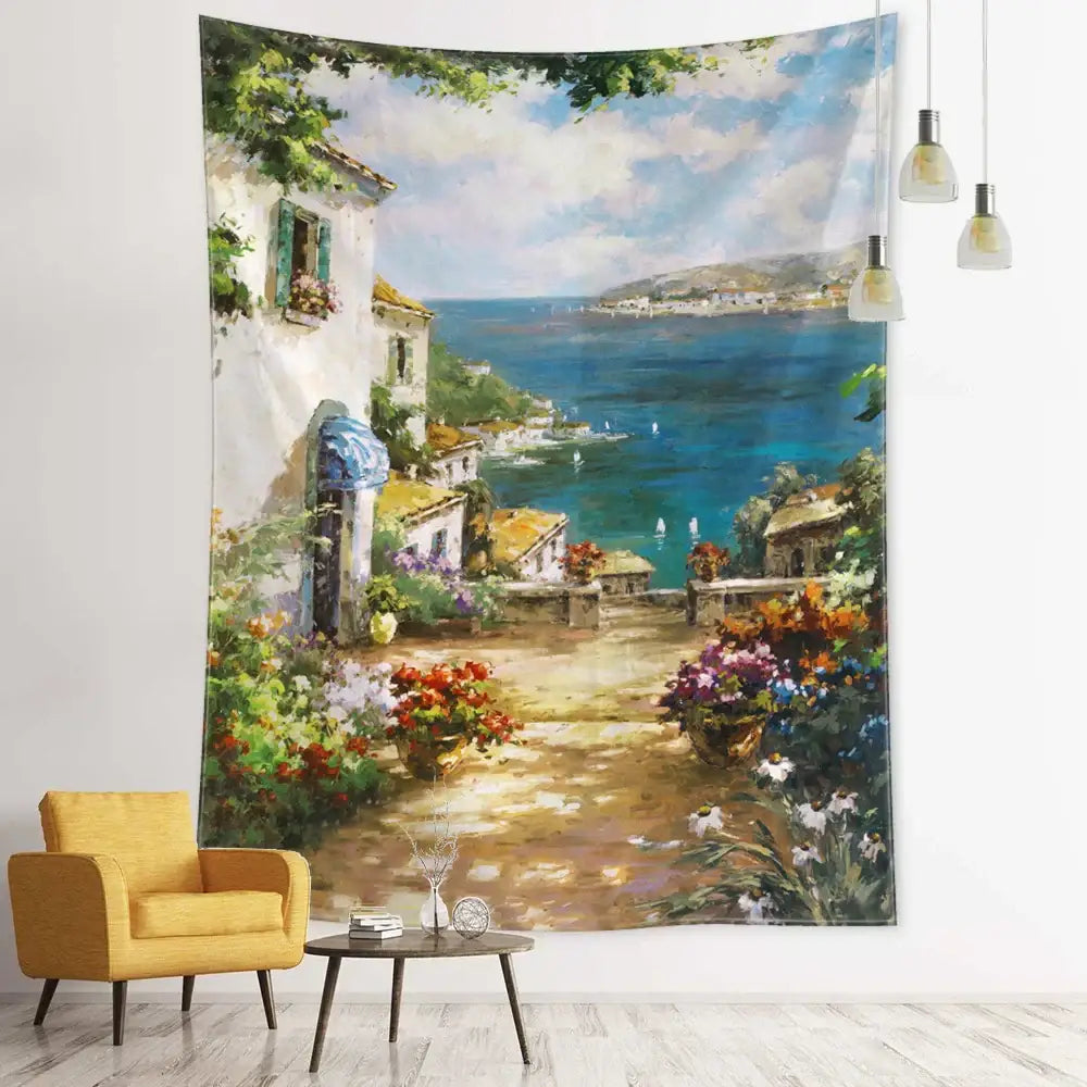 Bohemian autumn forest wall hanging living room forest
