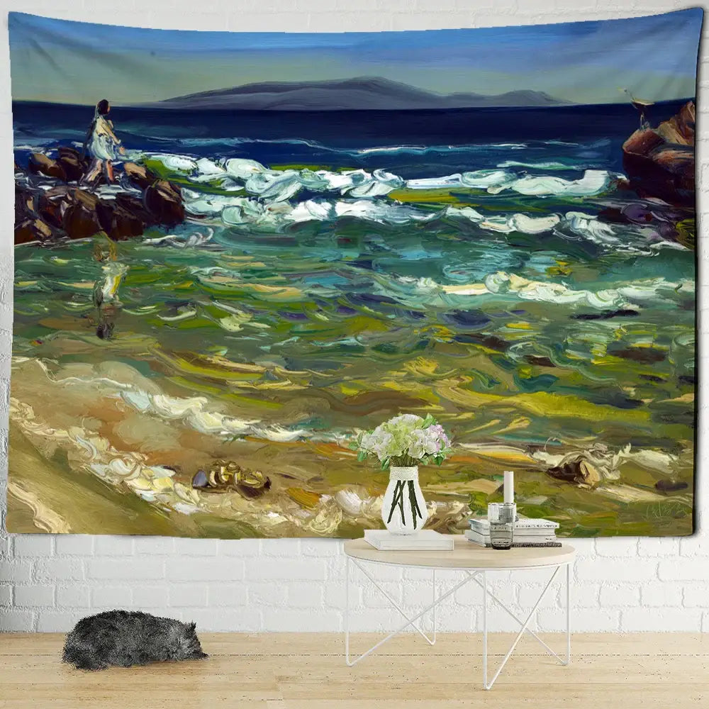 Bohemian autumn forest wall hanging living room forest