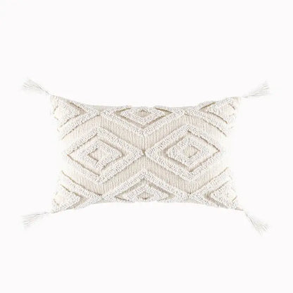 Bohemian beige and brown tufted cushion cover living room pillow