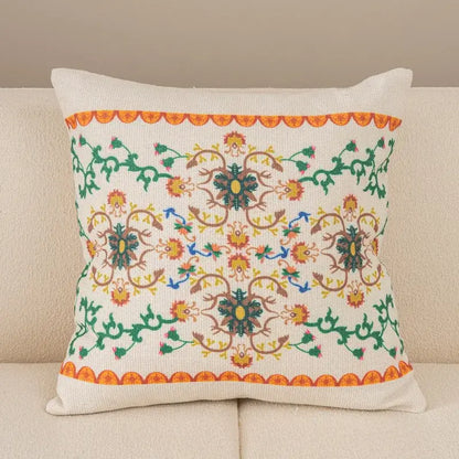Bohemian beige and brown tufted cushion cover living room pillow