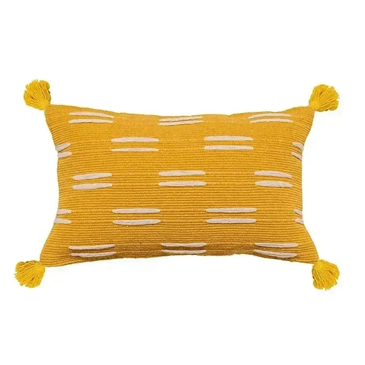 Bohemian beige and brown tufted cushion cover living room pillow