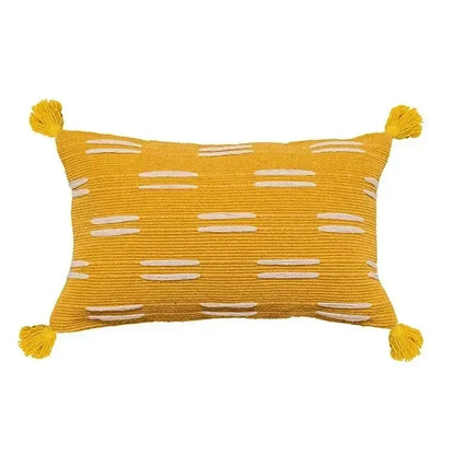 Bohemian beige and brown tufted cushion cover living room pillow