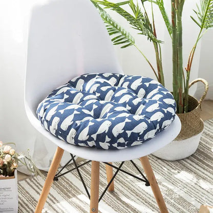 Bohemian blue green & red geometric meditation cushion pouf living room