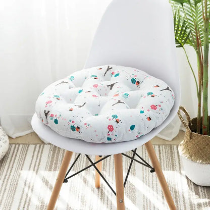 Bohemian blue green & red geometric meditation cushion pouf living room