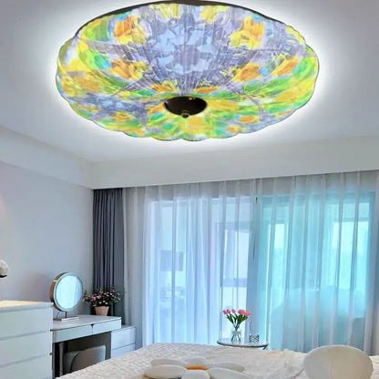 Bohemian colorful mandala led ceiling lights for bedroom