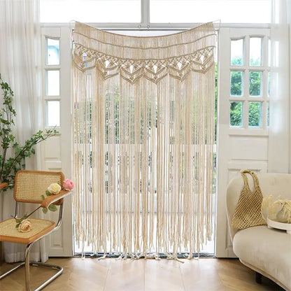 Bohemian cotton macrame wall hanging bedroom woven decor