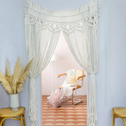 Bohemian cotton macrame wall hanging bedroom woven decor