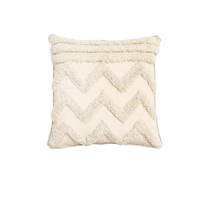 Bohemian cream geometric tassel cushion covers living room decor