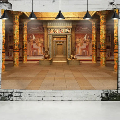 Bohemian egyptian building tapestry wall hanging for bedroom decor