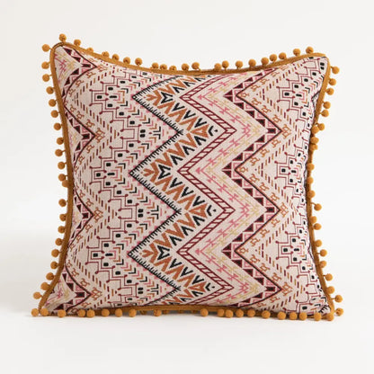 Bohemian flower cushion cover black floral living room pillow case