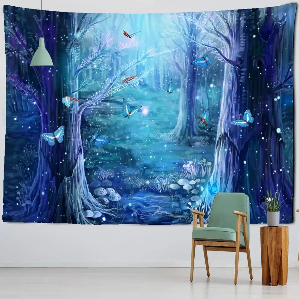 Bohemian jungle animal tapestry wall hanging for children room art