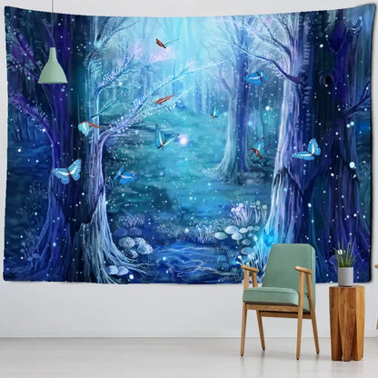 Bohemian jungle animal tapestry wall hanging for children room art