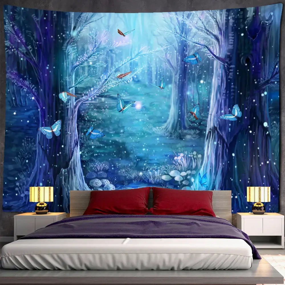 Bohemian jungle animal tapestry wall hanging for children room art
