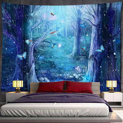 Bohemian jungle animal tapestry wall hanging for children room art