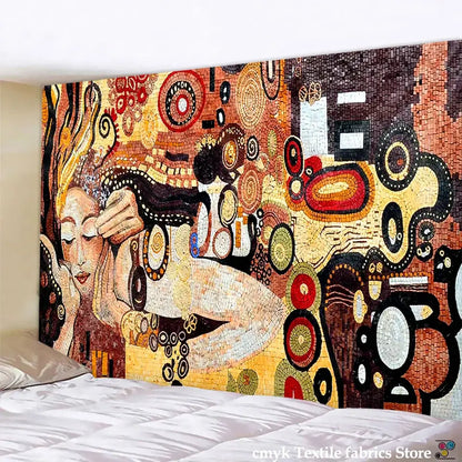 Bohemian mosaic murals tapestry wall art for living room decor