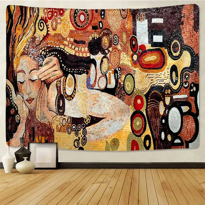 Bohemian mosaic murals tapestry wall art for living room decor