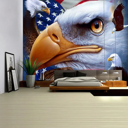 Bohemian sun moon american eagle flag wall hanging bedroom tapestry