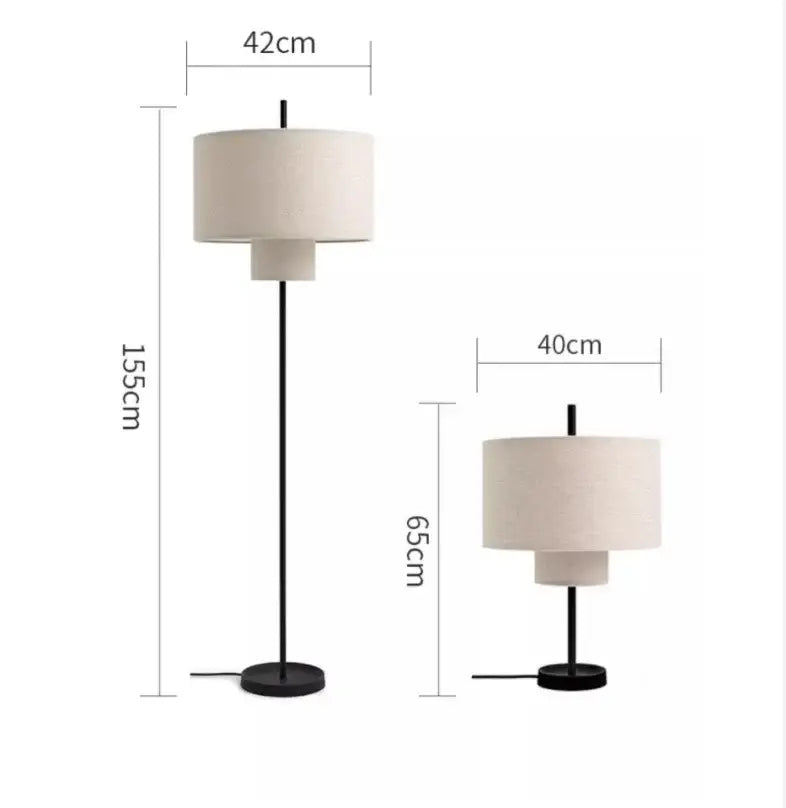 Bohemian wabi sabi beige linen pendant lamps for living room