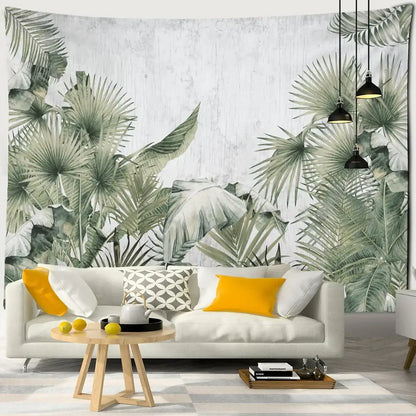 Boho banana tree mist tapestry wall hanging living room decor