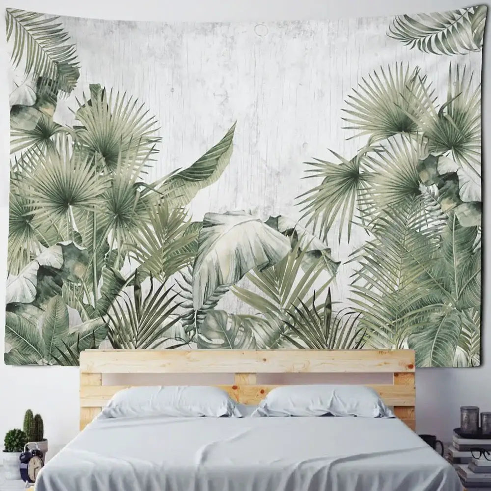 Boho banana tree mist tapestry wall hanging living room decor