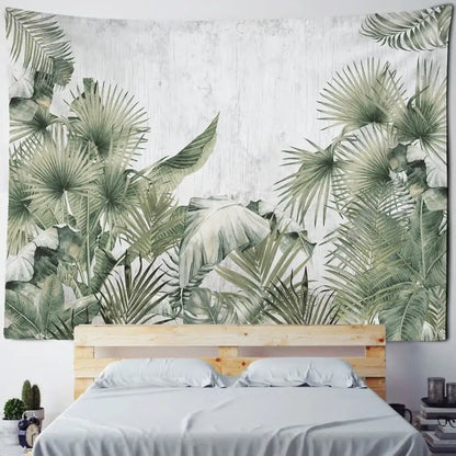 Boho banana tree mist tapestry wall hanging living room decor
