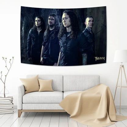 Boho band tapestry flag bedroom wall art and bedspread
