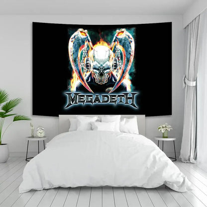 Boho band tapestry wall art and bedspread for bedroom decor