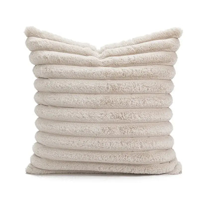 Boho beige tufted fringed geometric pillow cover living room decor